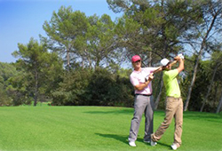 Cours de golf sur le parcours 